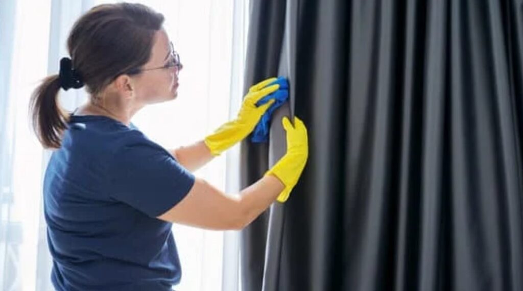how to clean curtains and blinds